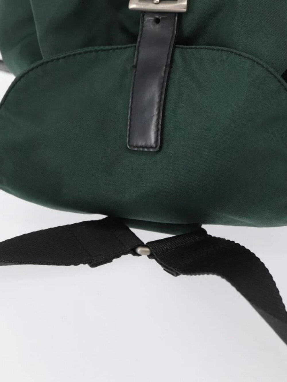 PRADA Backpack Nylon Green Silver Auth ki6395 - Picture 7 of 15